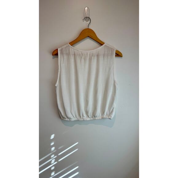 Mollusk Polly Top – White – Size M – Relaxed Elastic-Waist Summer Top - Picture 5 of 8